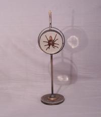 Large French Glass Disc with a Tarantula c1920