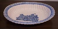 18th C French blue white ceramic bowl
