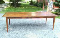 Country kitchen pumpkin pine wide board dining table