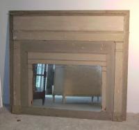Trumeau gray fire place surround with mirror c1890