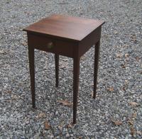 Cherry stand with drawer straight tapered legs c1810