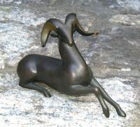 Loeto bronze ram sculpture