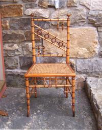 American Victorian Faux bamboo side chair c1880