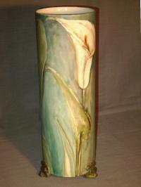 Whlets Limoges porcelain vase with floral design c1900