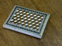 American Victorian ivory inlaid calling card case c1875
