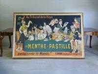 French lithograph poster for La Menthe Pastille