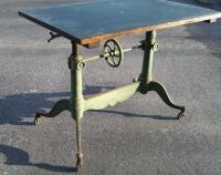 19th Century French drafting table with original paint c1880