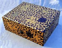 Japanese Edo black lacquered writing document box c1865