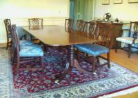 Vintage Baker dining table chairs and sideboard