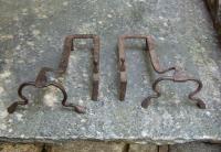 Early Continental low iron andirons c1700