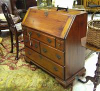 Early American Country pine slant front desk