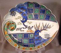 Japanese Imari shell shaped porcelain dish c1890