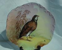 Antique Limoges porcelain game bird plate