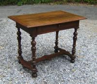 Louis XIV walnut table with drawer c1700