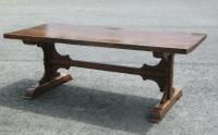 Large early Continental trestle table c1800