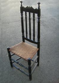 American Colonial bannister back side chair c1740