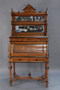 Victorian walnut cylinder desk c1880 CT Governor Henry Roberts