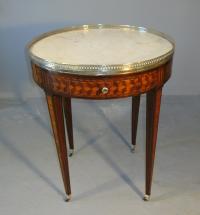 18th Century Louis XVI Period marble top bouillotte stand
