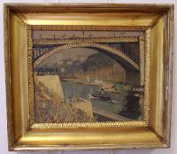 Hayley Lever East River Bridge NY oil painting on board