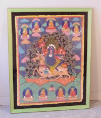 Tibetan thangka painting of Vajrapani