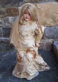 Laternier Limoges bisque headed doll