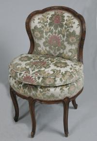 18th c French upholstered boudoir chair