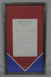 Signed letter from Georges Pompidou