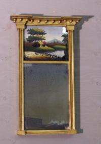 Antique gold leaf mirror 19th c
