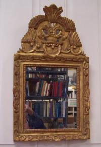 17th C Spanish gold leaf wall mirror