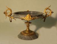 French gilt bronze and marble Tazza c1885