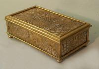 Tiffany Studios bronze and glass pine needle dresser box