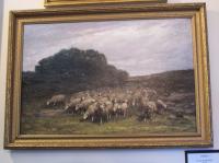 George Arthur Hays landscape sheep oil painting on canvas c1900