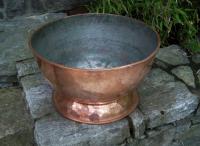 Large French copper champagne cooler