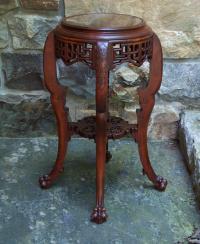 Chinese plant stand with claw feet c1900