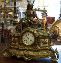 Japy Freres French bronze mantle clock c1880