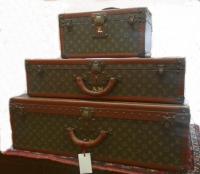 Set of vintage Louis Vuitton travel luggage
