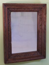 19th century Continental carved frame with mirror