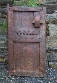 Antique Moroccan carved wood door