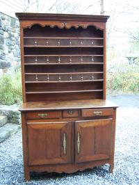 French Menager Dresser cupboard with plate rack c1780