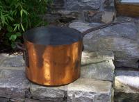 Large antique French copper pot