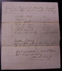 Civil War recruiting officers bill to Middletown CT 1862