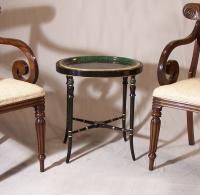 Regency style tole painted tray top table
