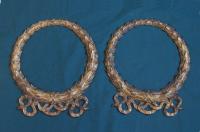 Antique classical gilt cast iron wreaths