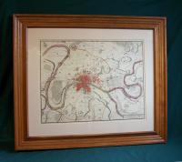 Geographic 1717 map of Paris by P Starckman