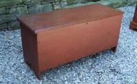 Antique Early American red painted blanket chest c1740
