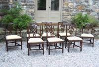 Antique set of 8 mahogany dining chairs Centennial Chippendale c1880