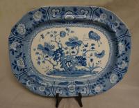 Spode 21 inch blue and white porcelain platter