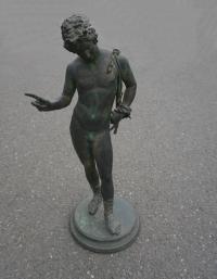 Antique G E Sommer bronze figure of Antinous c1880