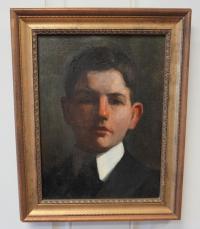 Fannie Burr portrait of a boy oil on canvas c1880