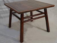 Antique Chinese table with original red wash over pine c1850